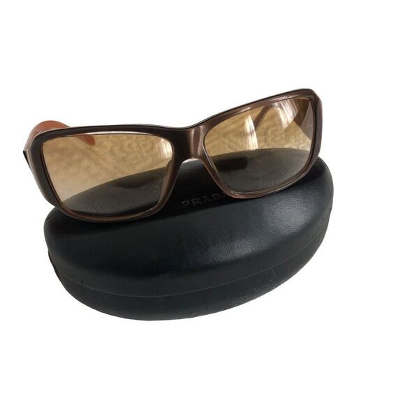 Prada Sunglasses SPR09G Brown with Case - Picture 1 of 6